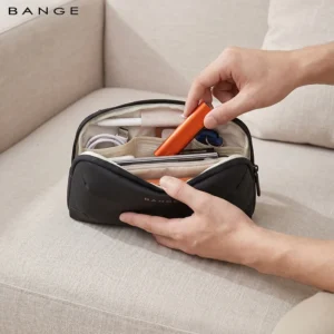BANGE Digital Portable Organizer Case for Headphones Travel Closet Storage YKK Zipper Accessories Charger Data Cable USB