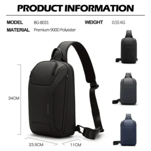 BANGE New Men Fanny Packs Luxury Waist Pack Sling Men’s Shoulder Bags Crossbody Outdoor Cycling Bag