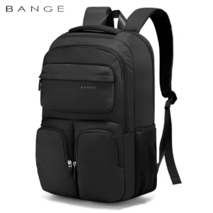 BANGE Large Capacity Men Backpacks for 15.6 Laptop Business Travel Women Backpack Waterproof School Bags with Mesh Side