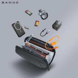 BANGE Large Capacity Travel Electronics Accessories Organizer for iPhone, Cable Storage Portable Power Bank Charger