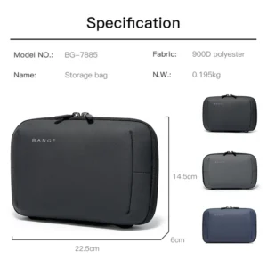 BANGE Large Capacity Travel Electronics Accessories Organizer for iPhone, Cable Storage Portable Power Bank Charger