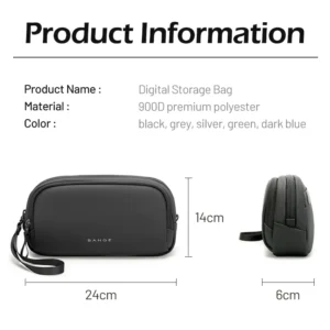 BANGE Nw Unisx Polystr Light Watrproof Digital USB Storag Hand Bag, Elctronics Travl Bag Organizr for Cabl