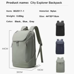 BANGE Hot Sell Simple Design New Arrival Soft Lightweight Waterproof Men Casual Backpack for 15.6 inch Laptop by Nylon