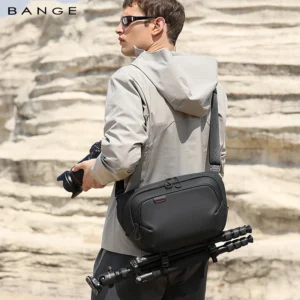 BANGE Soft Oxford Shoulder Bag Portable Shockproof Camera Case Nikon Sony Canon, with Fasteners for Tripot