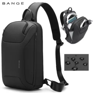 BANGE New Men Fanny Packs Luxury Waist Pack Sling Men’s Shoulder Bags Crossbody Outdoor Cycling Bag