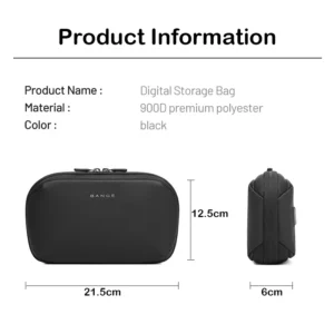 BANGE Travel Electronics Organizer Power Bank Pouch Gadgets Accessorie Case for USB Cable Cords,Hard Drives Storage Bag