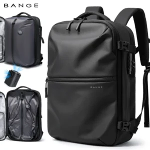 BANGE Anti-Theft Men Travel Vacuum Compression 15.6 inch Laptop Backpack For Business School Bag Pack Hiking Backpacks