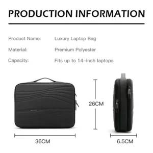 BANGE Shockproof Protective Sleeve Case for 14.1 Ich New MacBook Pro Black Slim Carryig Waterproof Laptop Bag Me