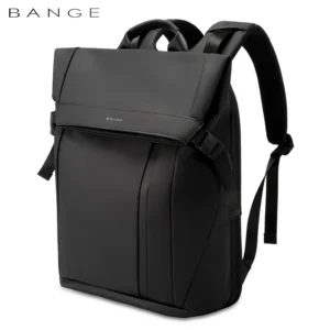 BANGE 15.6-inch laptop Men’s business waterproof multi compartment travel bag Black backpack suitable for men and women