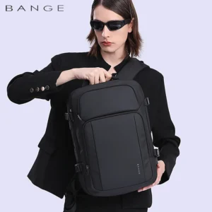 BANGE New Design Large Capacity USB Rechargable Travel Backpacks Men 15.6 inch Laptop Backpack Waterproof Outdoor Bag
